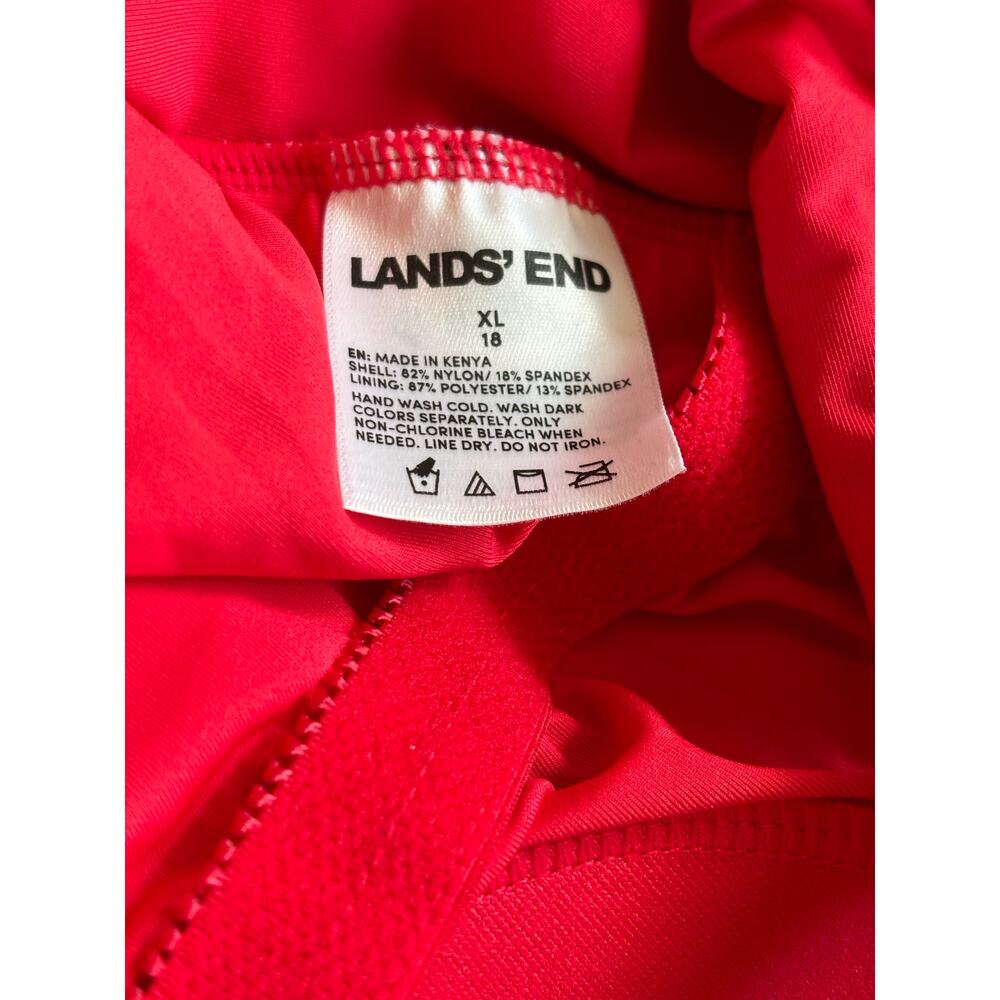 Lands' End Pink Colorblock One-Piece Swimsuit - Picture 5 of 6